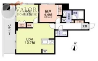 アエルグラン相模大野【4階】の間取り