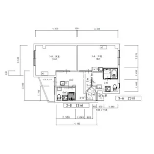 サニーフラッツ【3A号室】の間取り