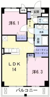 ヴァルスヴァルド【1階】の間取り