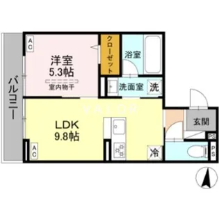 エリオント大和中央【2階】の間取り