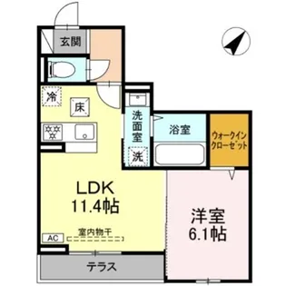 コンフォールえのき参番館【1階】の間取り