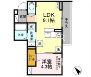 フォレスト中央林間【1階】の間取り