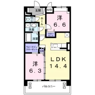 プレド・ルピナス【5階】の間取り