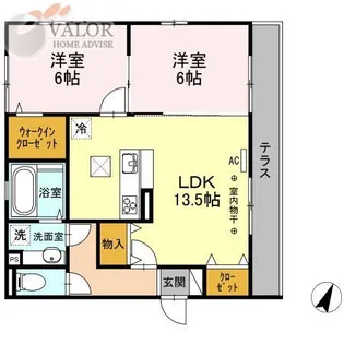 相武ガーデンコート【1階】の間取り