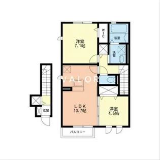 リールセゾンC【2階】の間取り