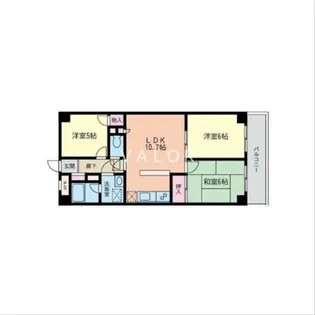 カーサソプラ【3階】の間取り