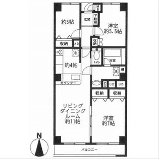 鹿沼公園ハイリビング【2階】の間取り