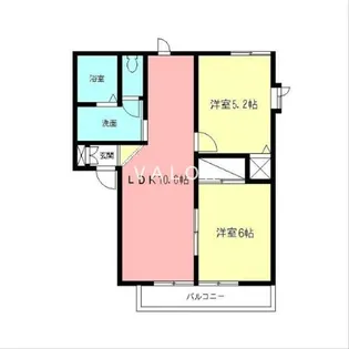 ライフタウン花水木C【1階】の間取り