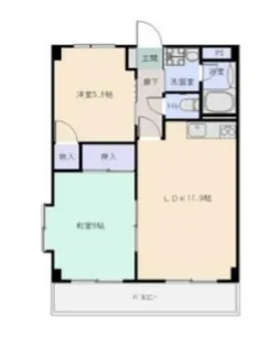 FKⅢ東林間【3階】の間取り