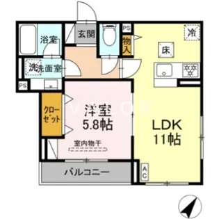 イヴレーア中町【1階】の間取り