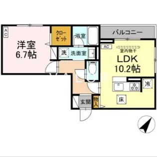 イヴレーア中町【1階】の間取り