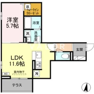 ジェルベーラ【1階】の間取り