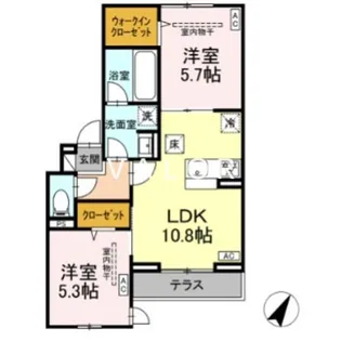イヴレーア南台【1階】の間取り