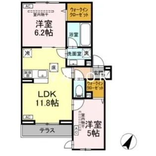 イヴレーア南台【1階】の間取り