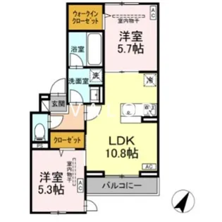 イヴレーア南台【3階】の間取り