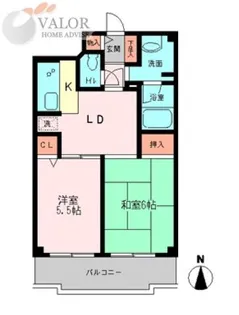 ベルコート町田【4階】の間取り