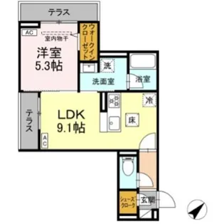 ヴェルレガーロ【1階】の間取り