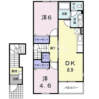 ア・ラ・モードC【203号室】の間取り