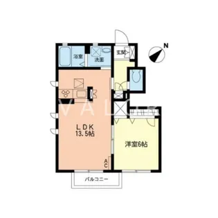 シャルマン東林間【1階】の間取り
