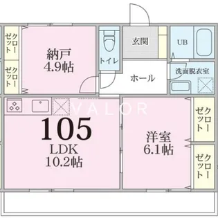 フォレスト南林間【1階】の間取り