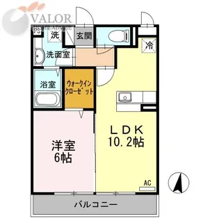 プレヴェール南林間【2階】の間取り