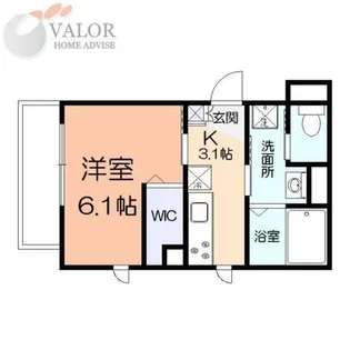 オークスアレイ淵野辺【3階】の間取り