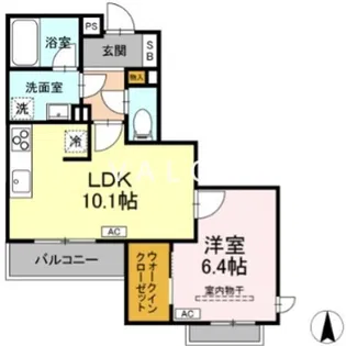 シャーメゾン大和東レジデンス【3階】の間取り