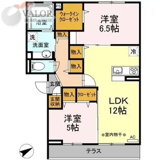 ポーロウニア横山【1階】の間取り