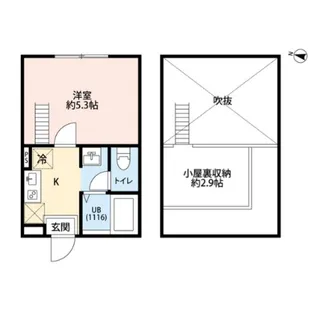 ベルメール中央林間【2階】の間取り