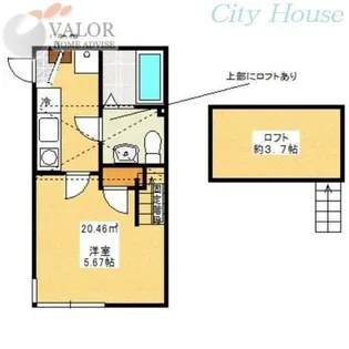 ヴァルハイマート東林間【2階】の間取り