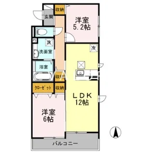 トロアモリール【1階】の間取り