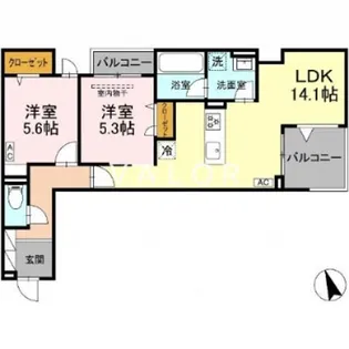 メゾンレクラ【2階】の間取り