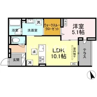 メゾンレクラ【1階】の間取り