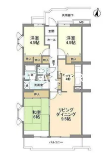 コーポレート中央林間2号棟【908号室】の間取り