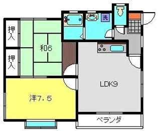 2LDKの間取り画像