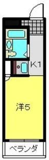 1Kの間取り画像