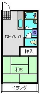 グリーンパレス【203号室】の間取り