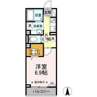 神奈川県横浜市神奈川区六角橋5丁目【アパート】の間取り