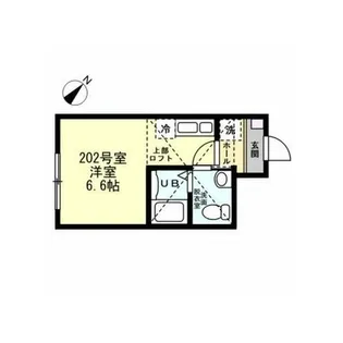 神奈川県横浜市神奈川区松見町2丁目【アパート】の間取り