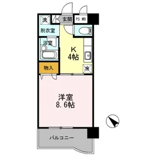 ルネス・カリヨン【3階】の間取り