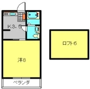 1Kの間取り画像