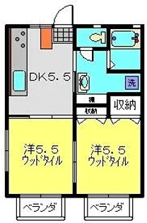 ハイツアゼリア【203号室】の間取り