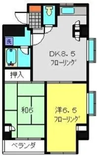 アパルトマン・トロワバレー・サントル【506号室】の間取り