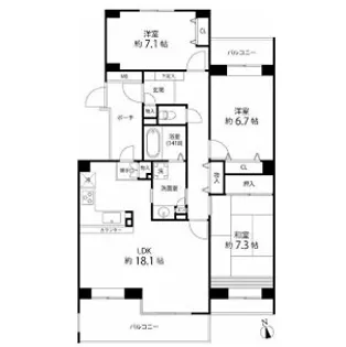 T’s garden西寺尾 C棟【302号室】の間取り