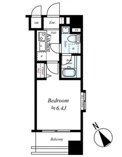 グリフィン横浜・東口参番館【505号室】の間取り