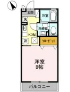 ハイム安井伍番館【1階】の間取り