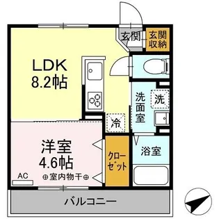 グラディーヴォレ【3階】の間取り