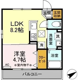 グラディーヴォレ【1階】の間取り