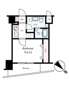 グリフィン横浜 ディアコート【1003号室】の間取り