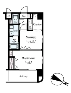 グリフォーネ横浜・平沼橋駅前【904号室】の間取り